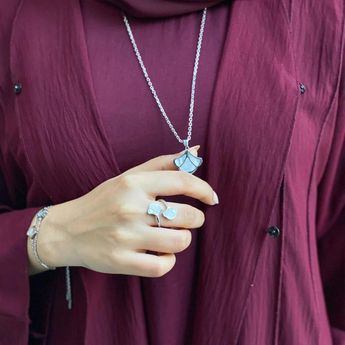 Tulip / Set Pearl Silver