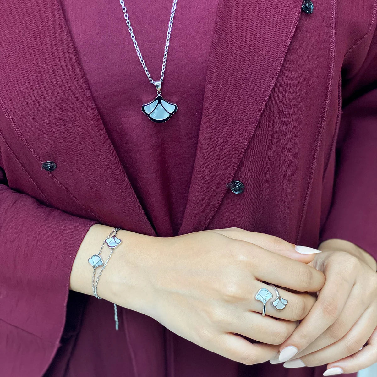 Tulip / Set Pearl Silver