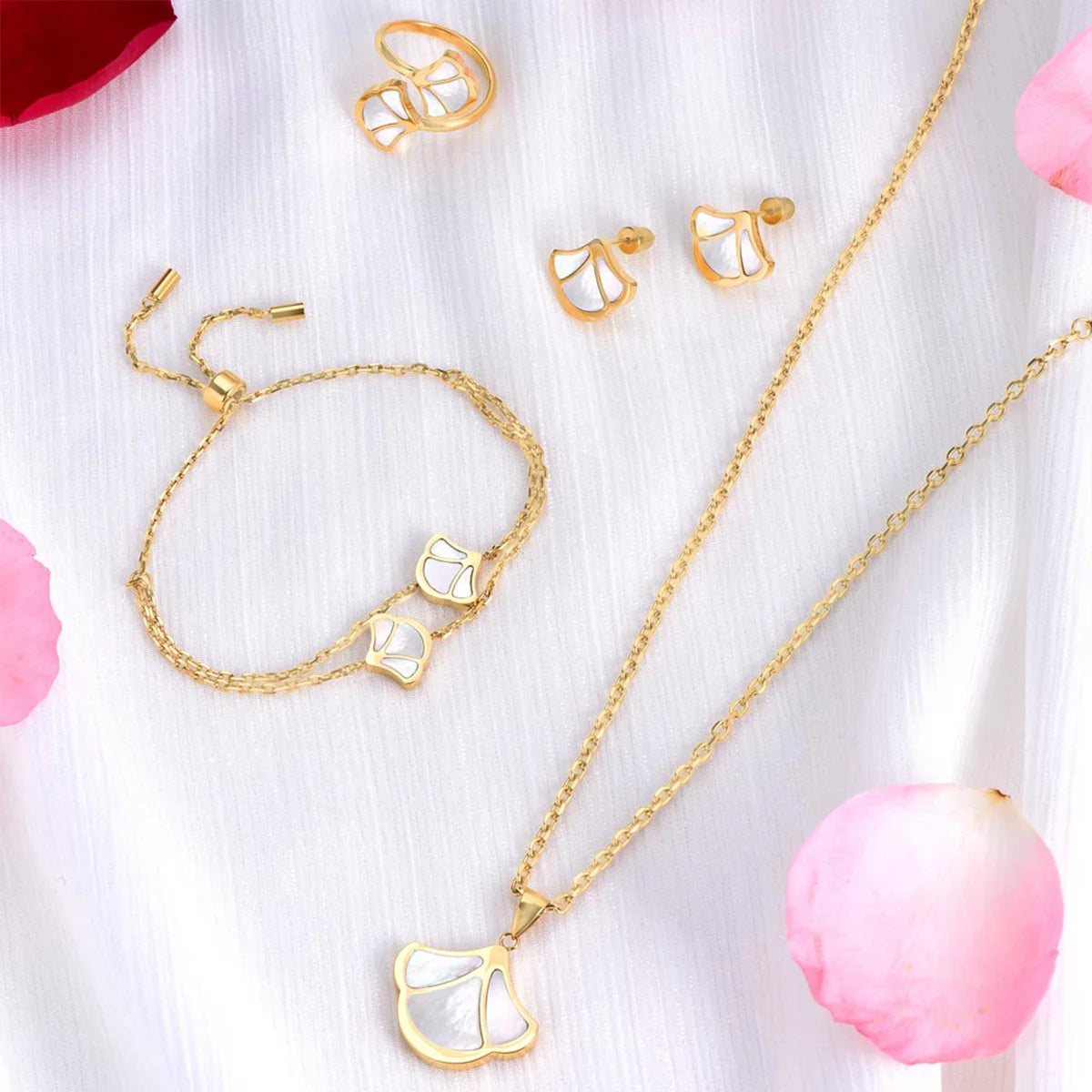 Tulip / Set Pearl Gold
