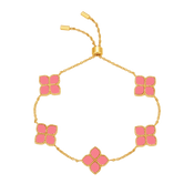 جوري / إسورة العقيق الوردي باللون الذهبي