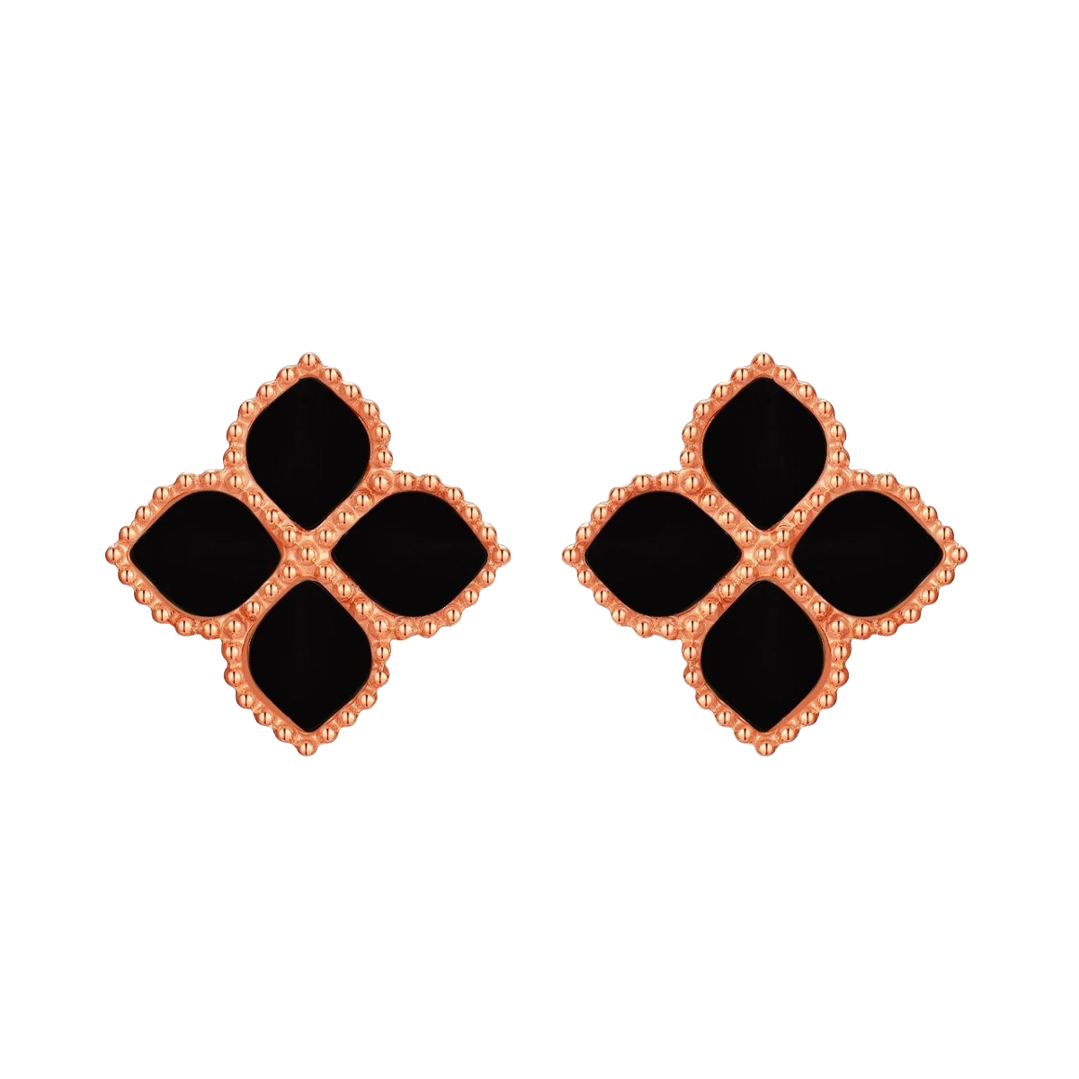 Joory / Earrings Black Rose Gold