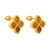 جوري / أقراط اللؤلؤ باللون الذهبي