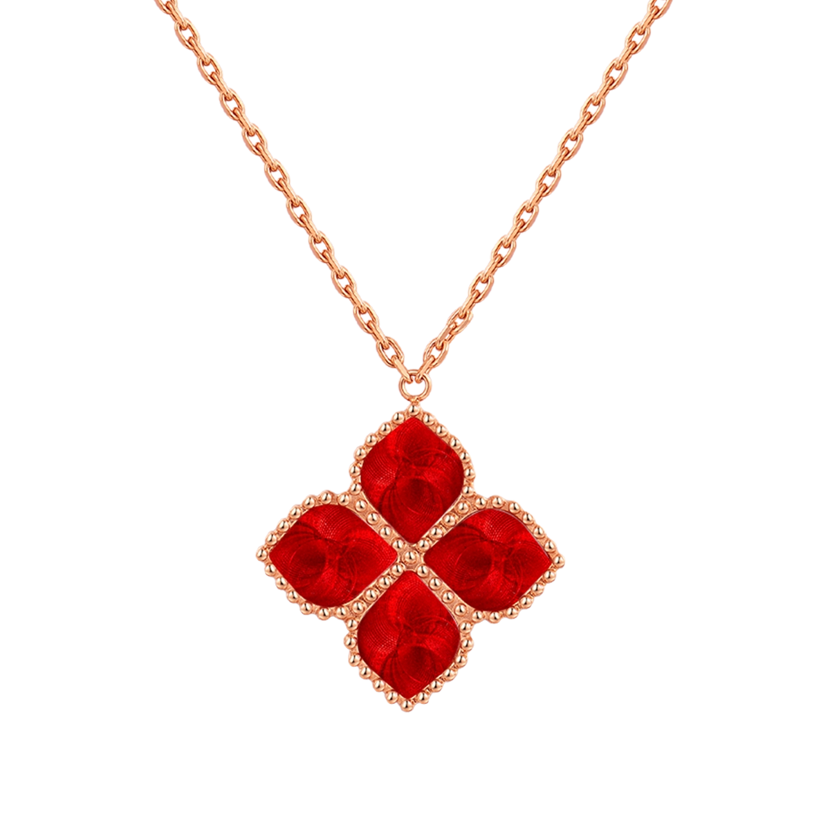 Joory / Necklace Red Rose Gold