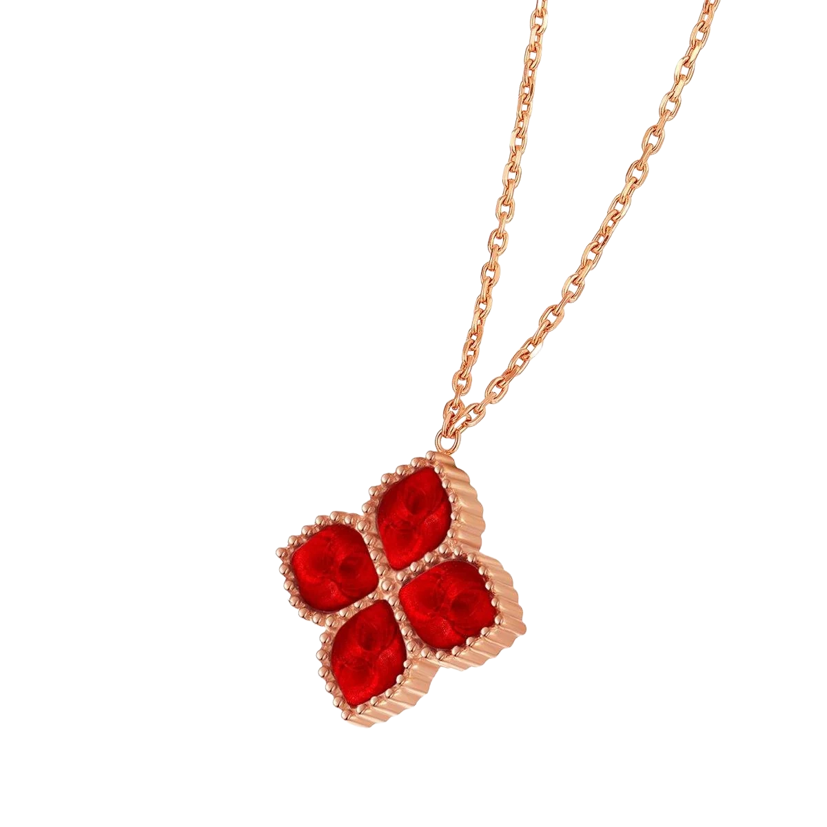 Joory / Necklace Red Rose Gold