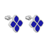 جوري / أقراط اللؤلؤ باللون الفضي