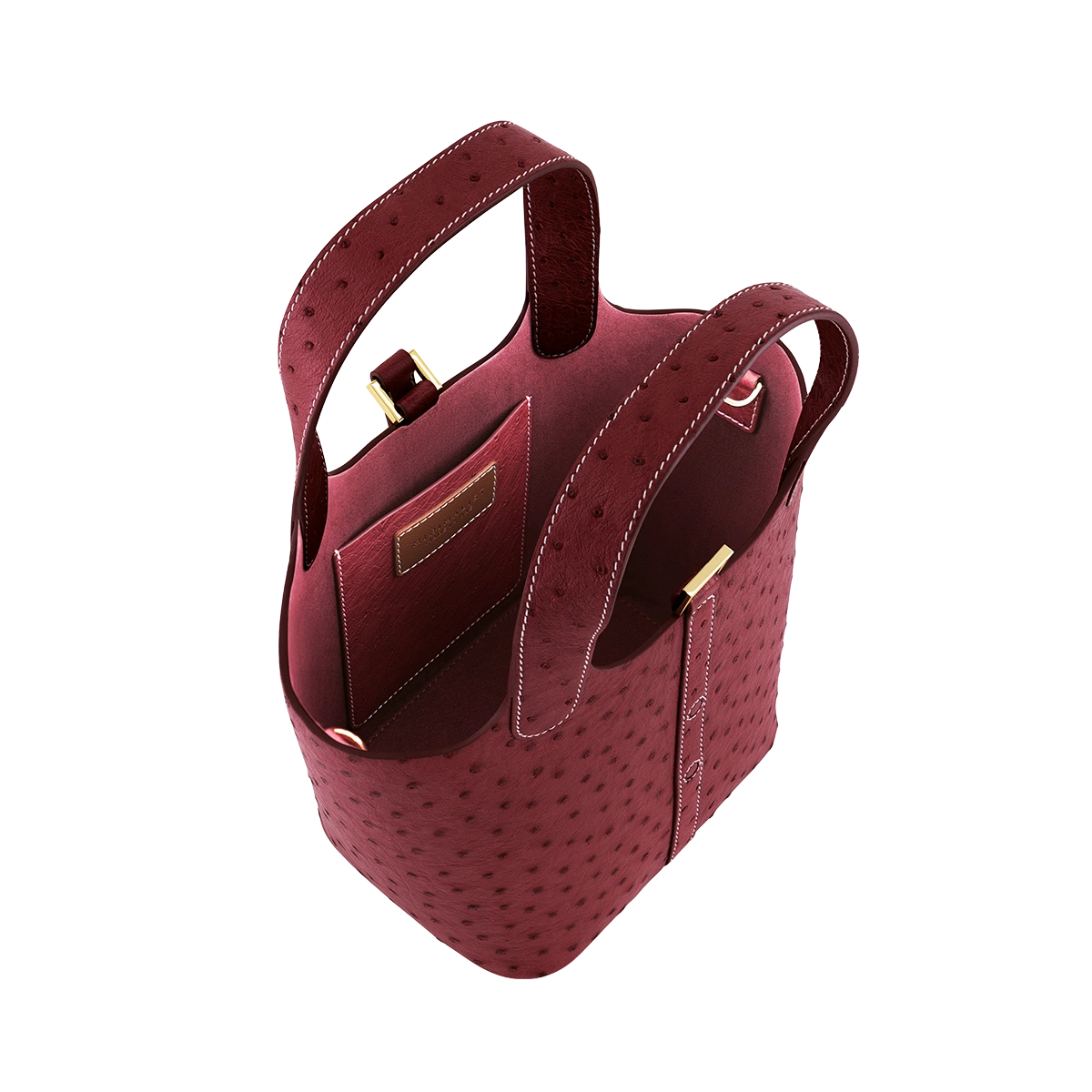 Alyazia Ostrich Leather / Burgundy