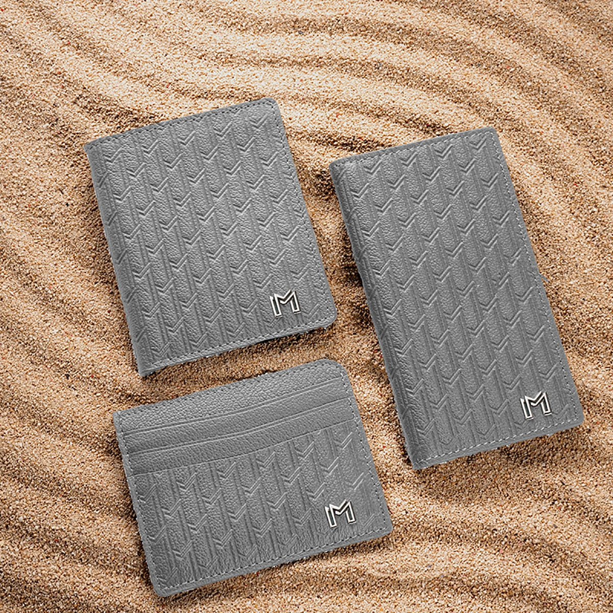 Camel Leather Grey / Silver