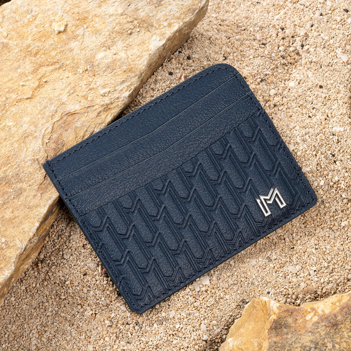 Camel Leather Navy / Silver