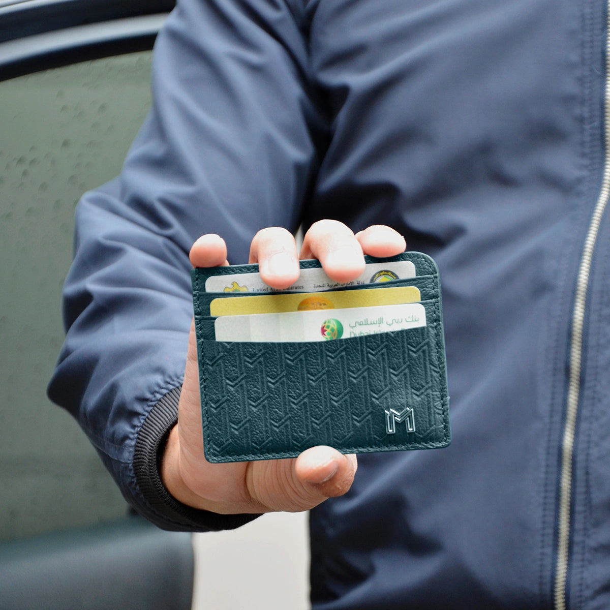 Camel Leather Green / Silver