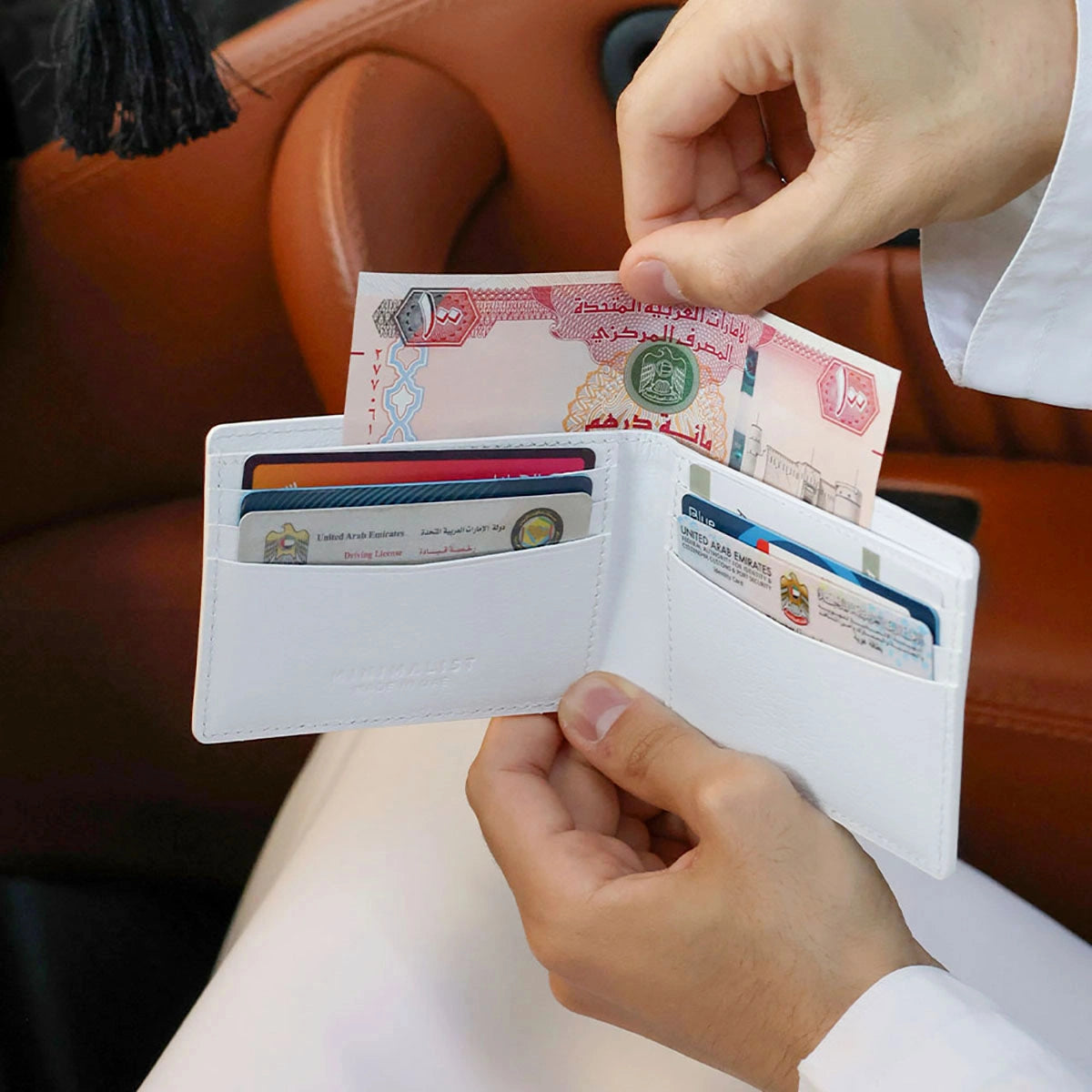 Camel Leather / Ostrich Print