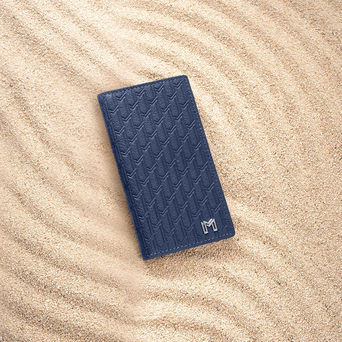 Camel Leather Navy / Silver