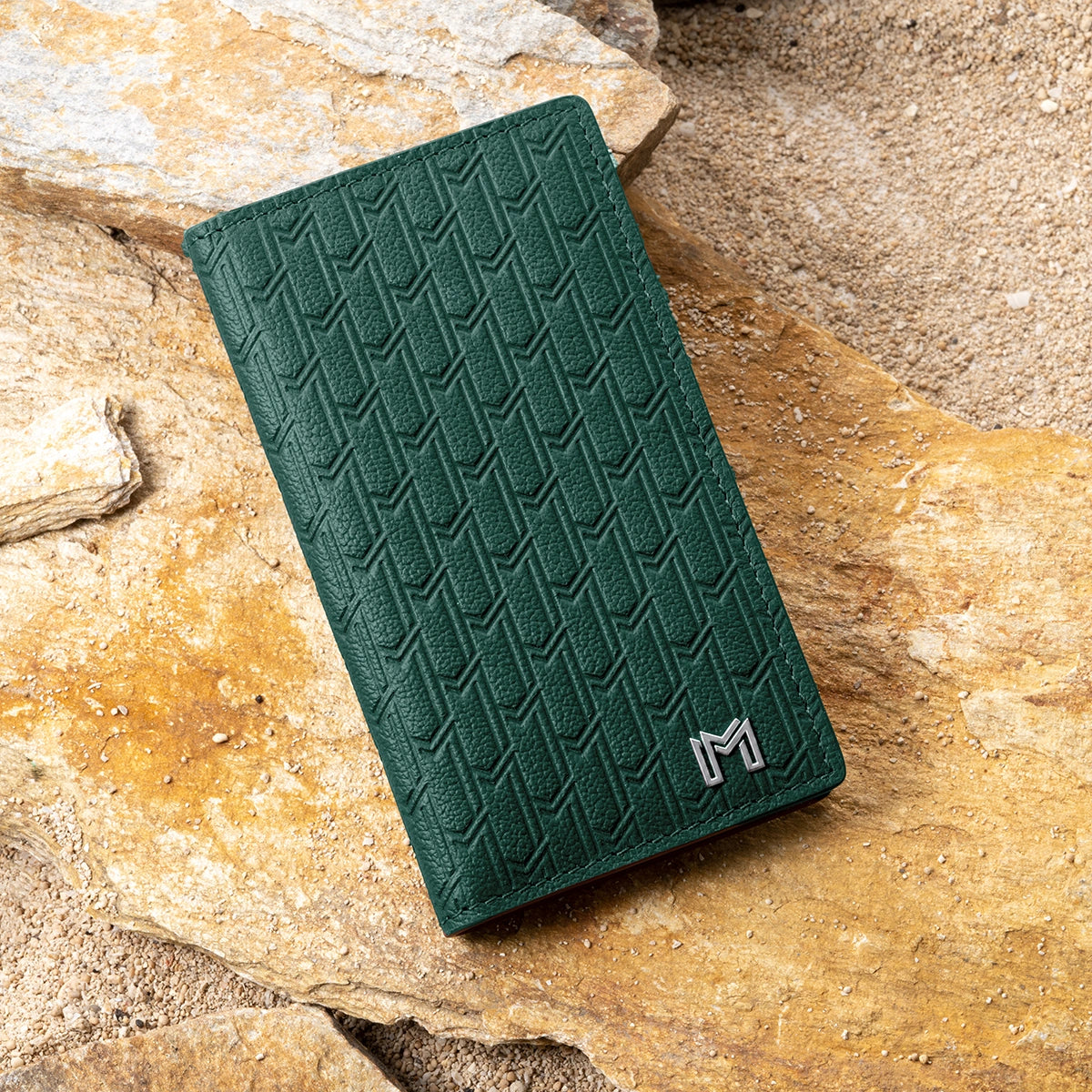 Camel Leather Green / Silver