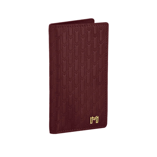 Italian Calfskin Leather Burgundy / Gold