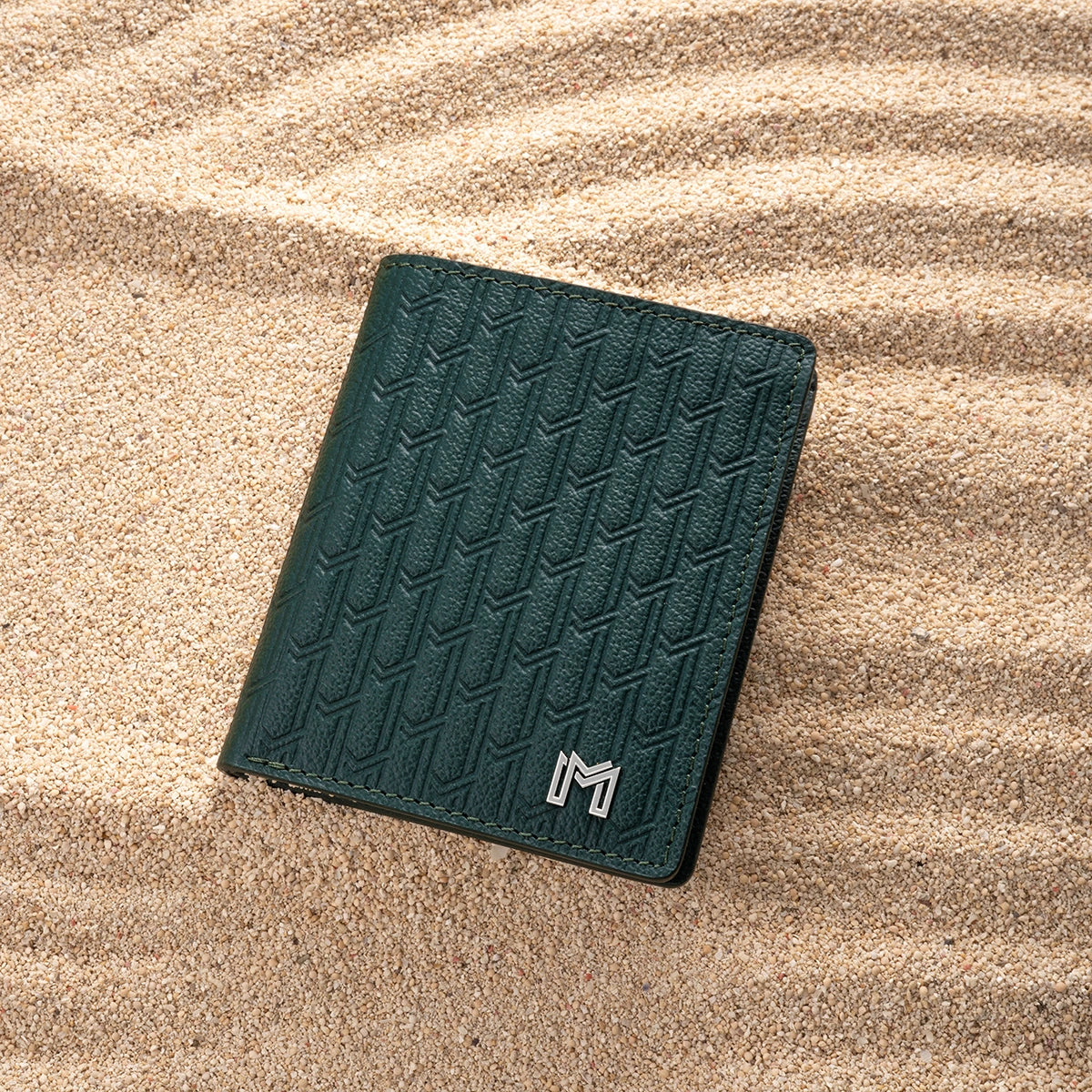 Camel Leather Green / Silver