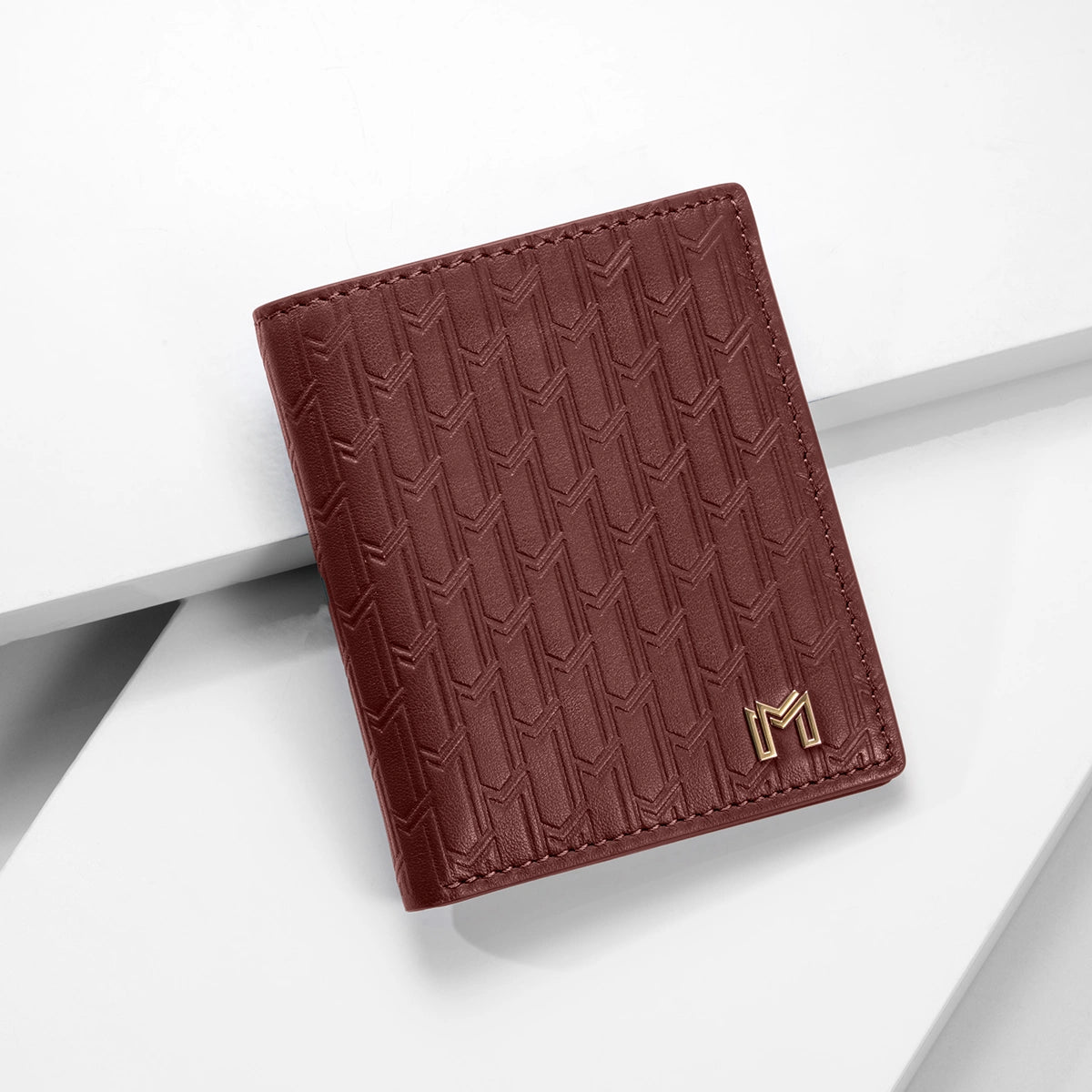 جلد ايطالي بورغندي / ذهبي