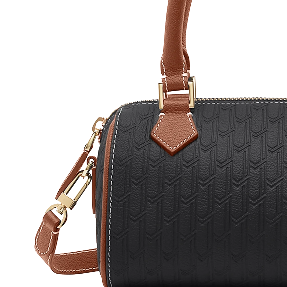 شنطة اليد ريم / اسود و تان