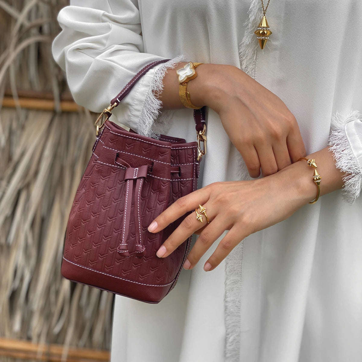 Sheikha Handbag / Burgundy
