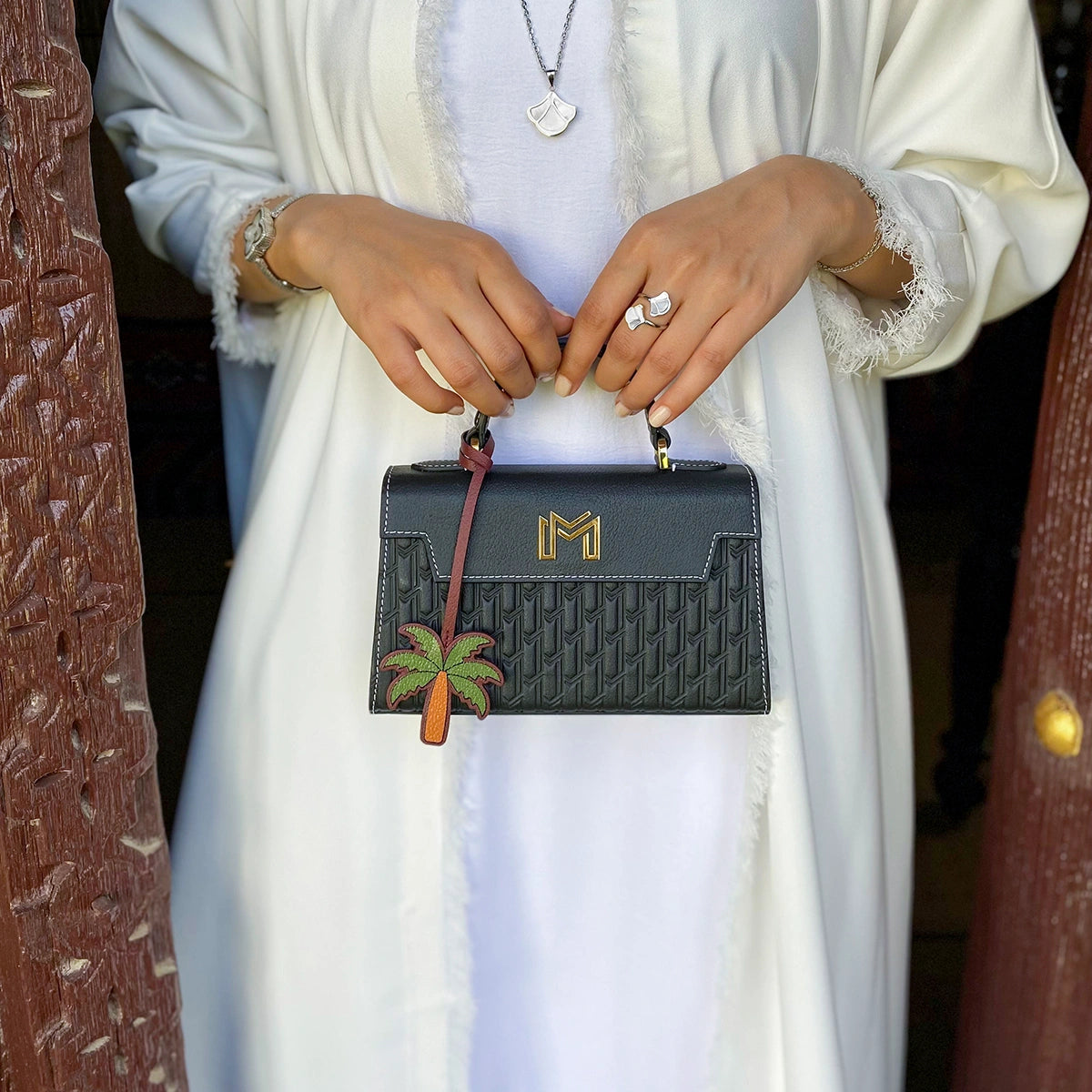 Leather Charm / Palm Tree