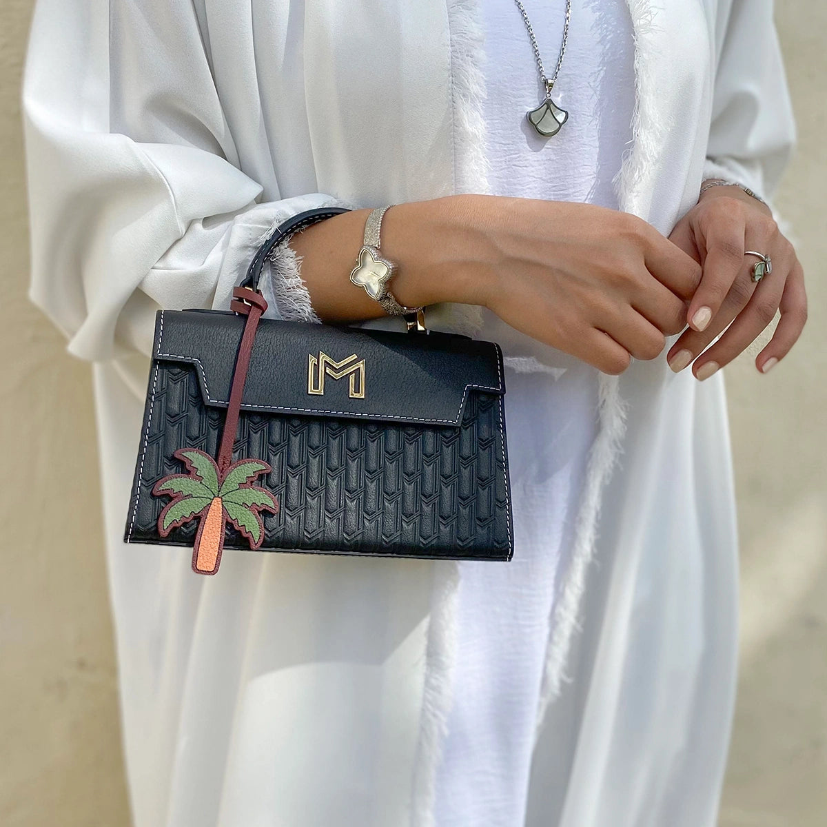 Leather Charm / Palm Tree