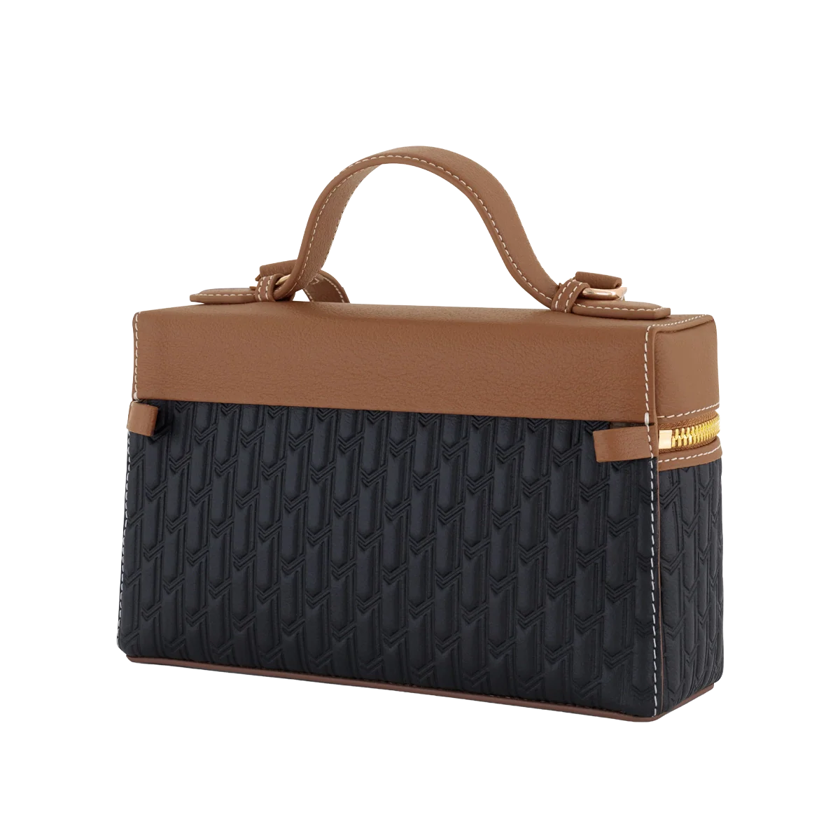 شنطة ميثاء / اسود و تان