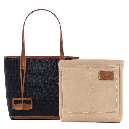 شنطة ميني توت / اسود مع تان