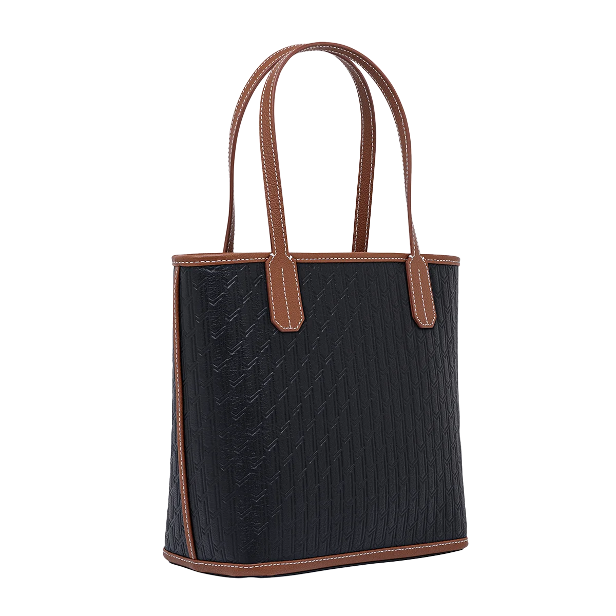 شنطة ميني توت / اسود مع تان