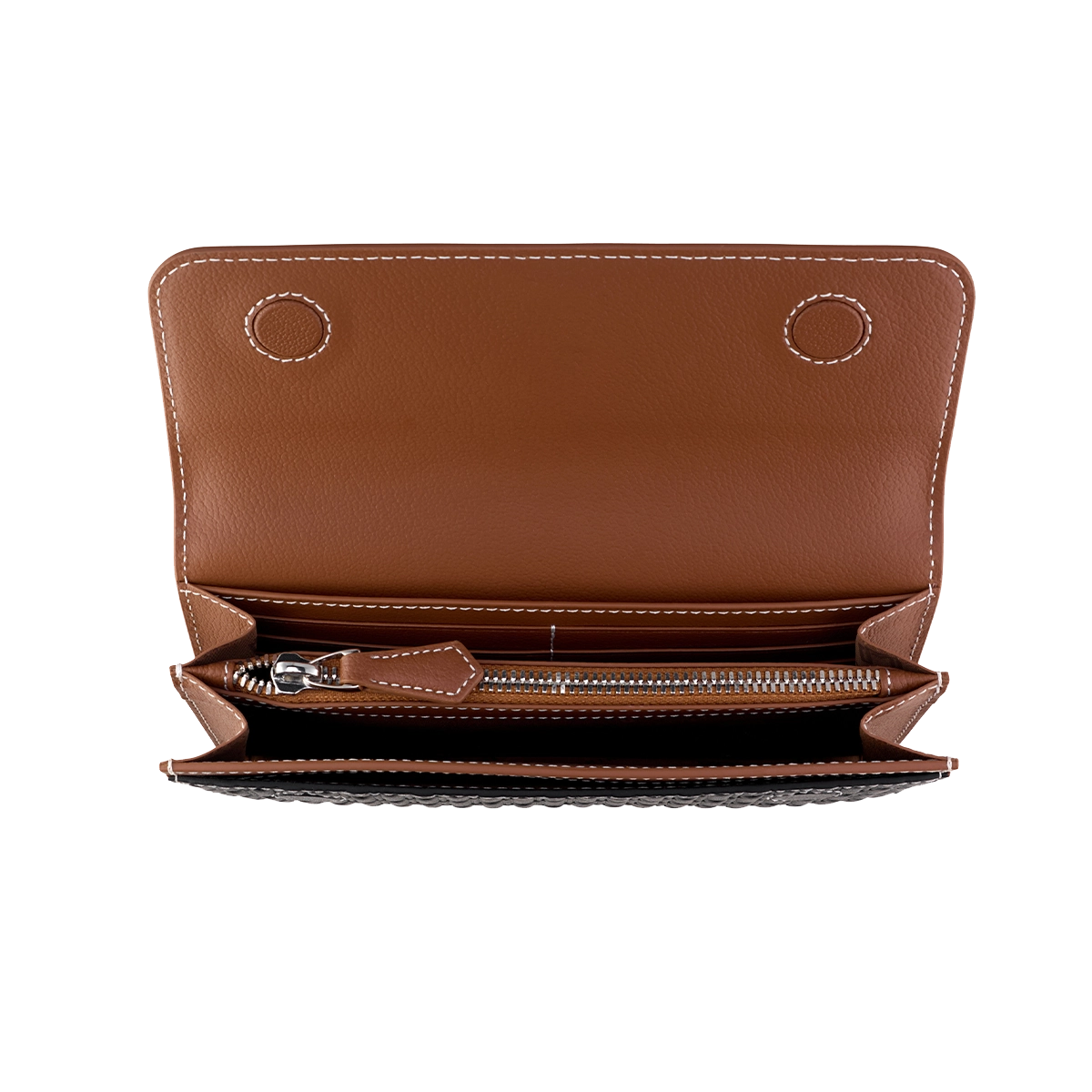 Camel Leather Black & Tan / Silver