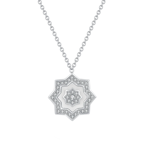 نجم / عُقد اللؤلؤ باللون الفضي