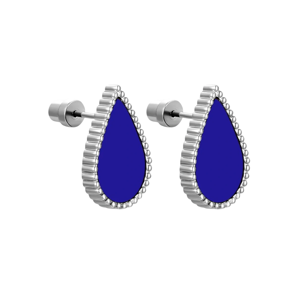 Drop / Earrings Blue Silver