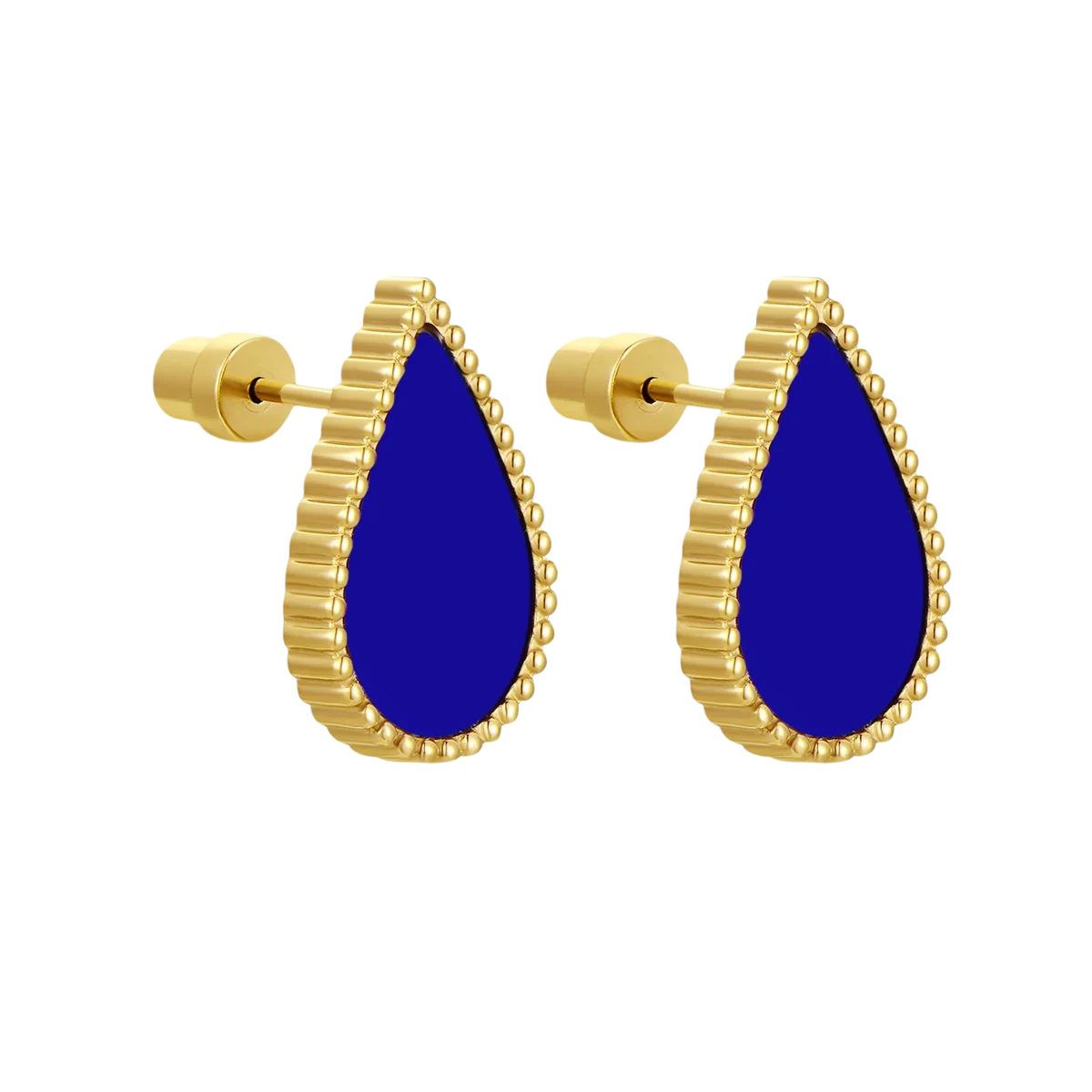 Drop / Earrings Blue Gold