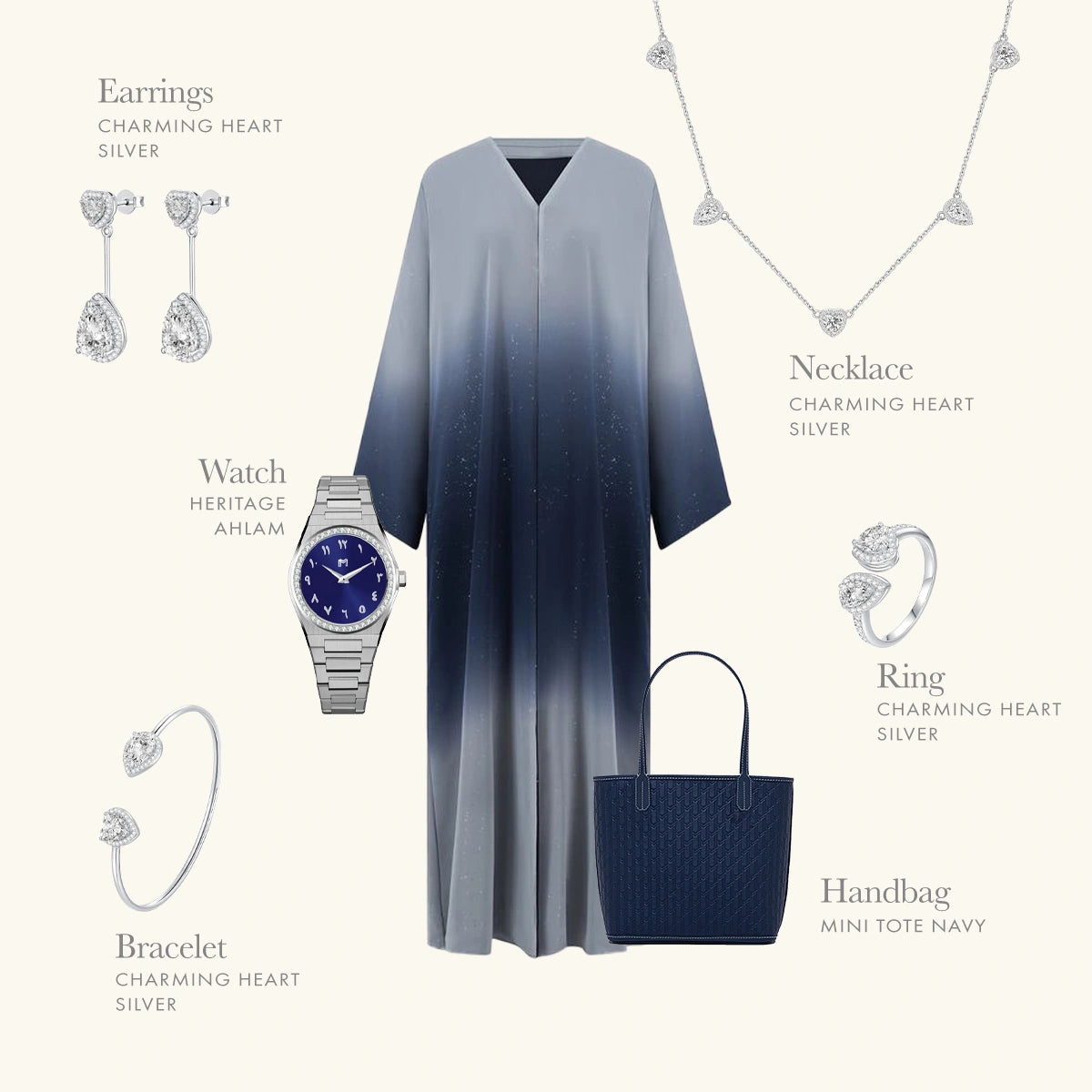 تشارمنق هارتس / سوار باللون الفضي