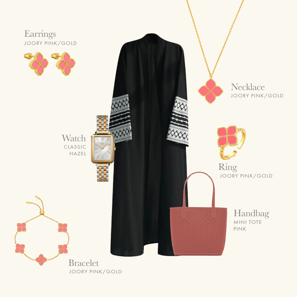 Joory / Earrings Pink Gold