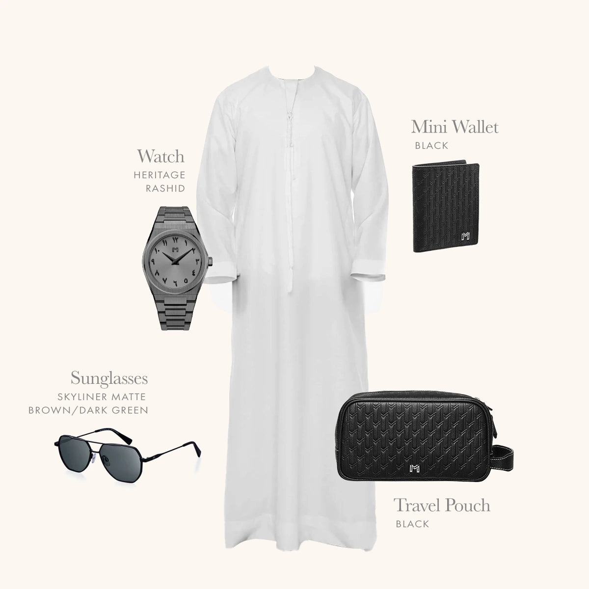 باوتش السفر أسود/ فضي