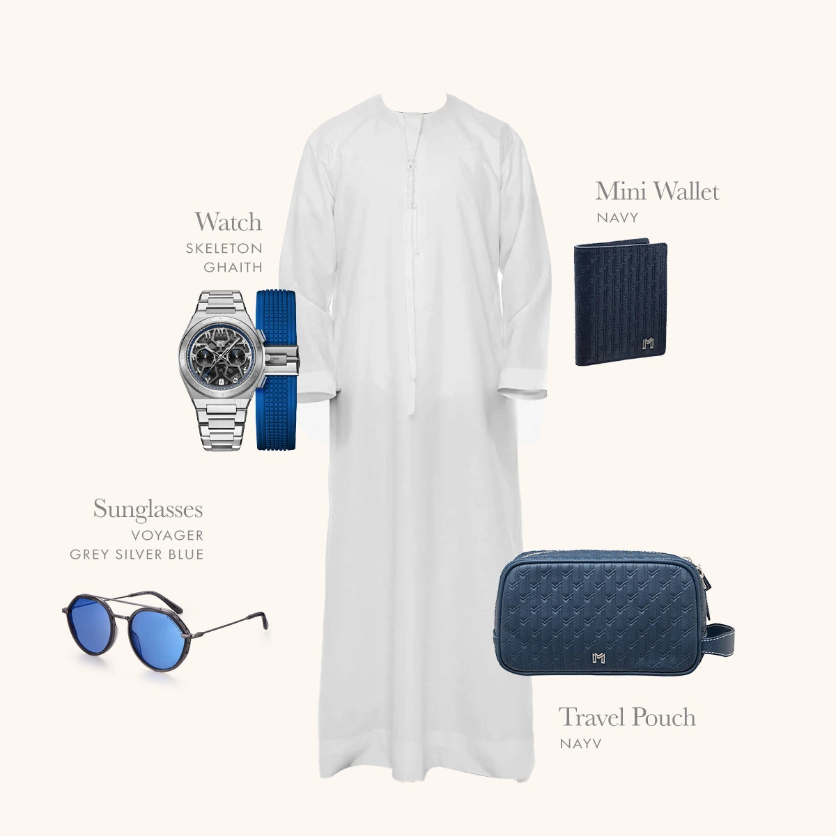 Travel Pouch Navy / Silver