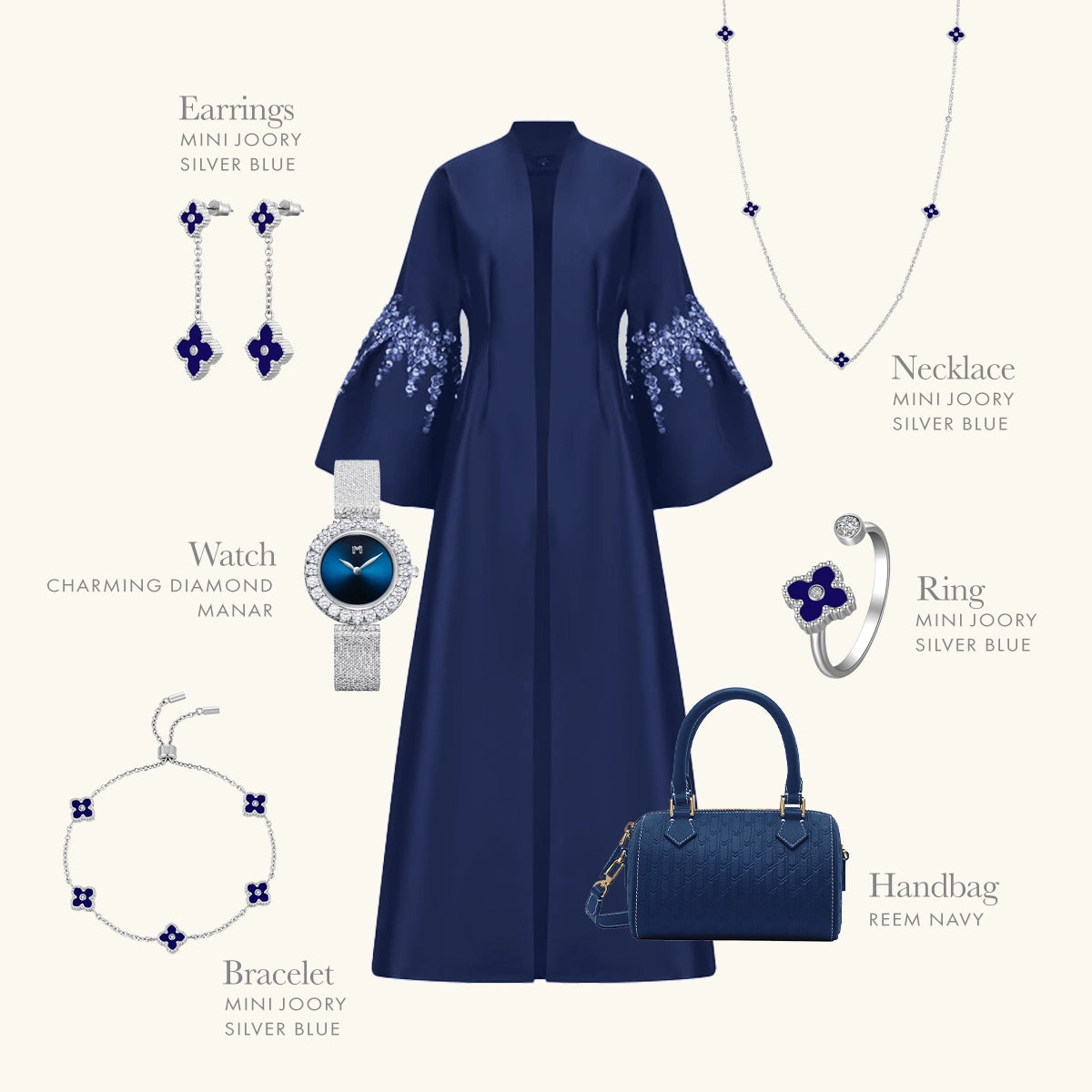 Mini Joory / Ring Blue Silver