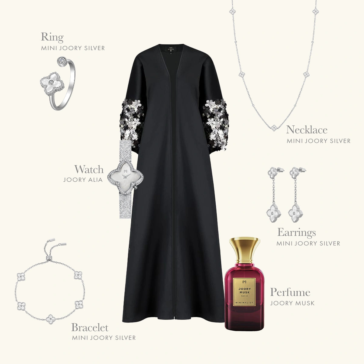 Alia / Mini Joory Pearl Silver / Joory Musk Parfum - Gift Set