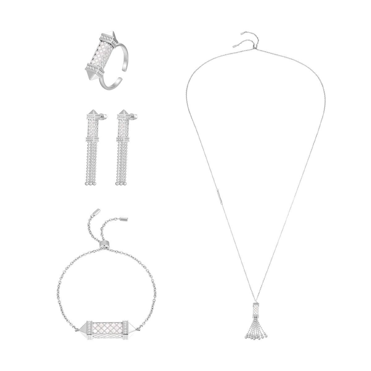 Tassel / Set Pearl Silver