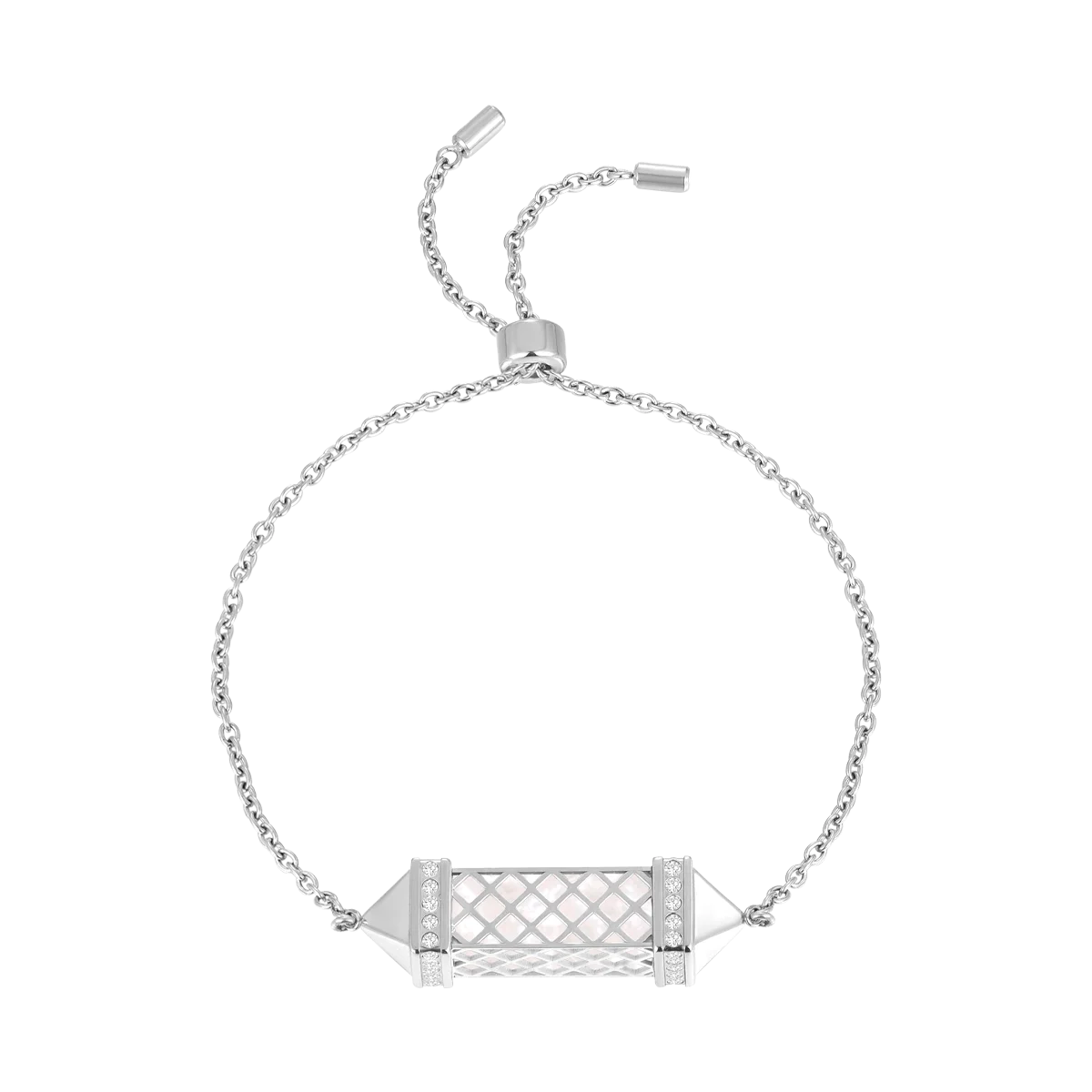 تاسل / اسوارة اللؤلؤ باللون الفضي