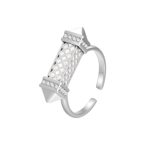 Tassel / Ring Pearl Silver