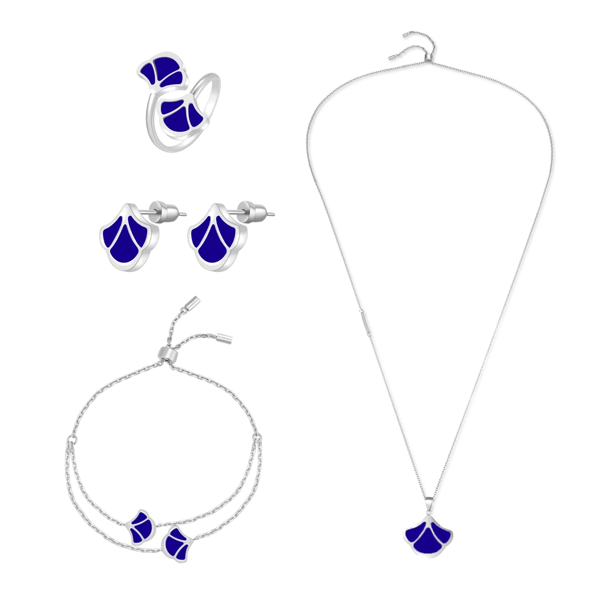 Tulip / Set Blue Silver