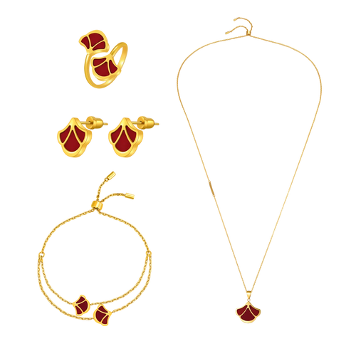 Tulip / Set Red Gold