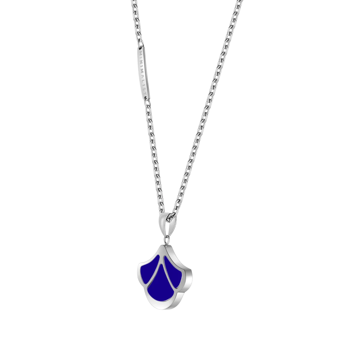 Tulip / Necklace Blue Silver