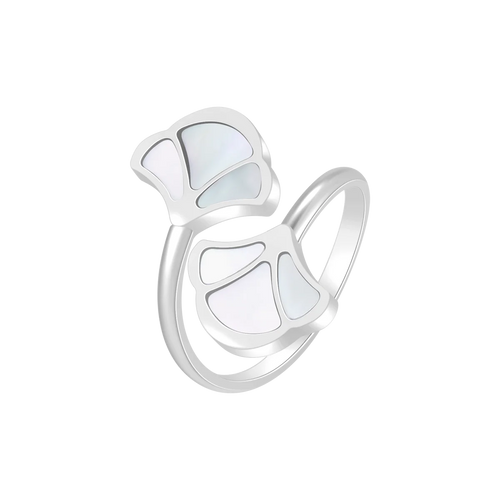 توليب / خاتم اللؤلؤ باللون الفضي