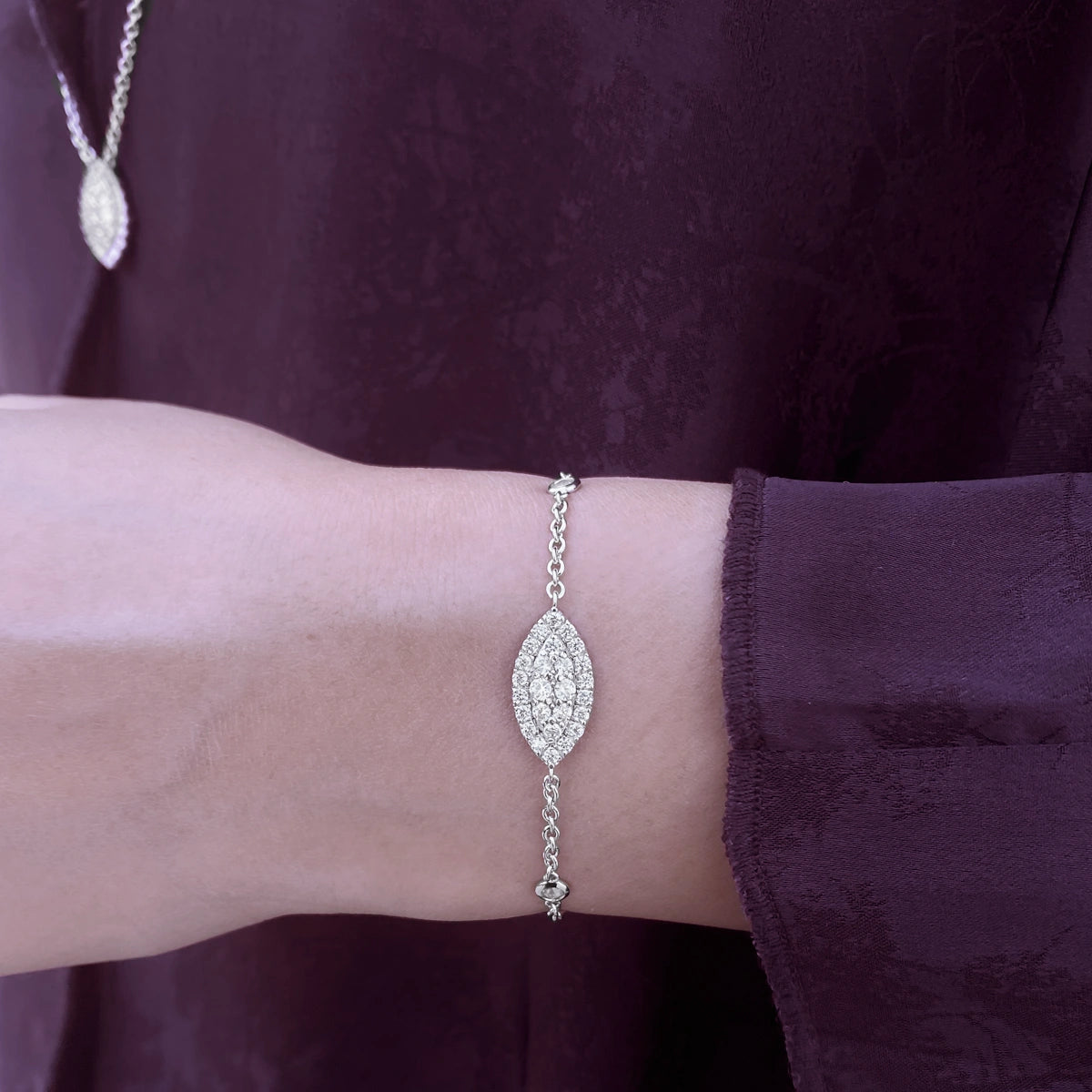 Daisy Leaf / Bracelet Silver