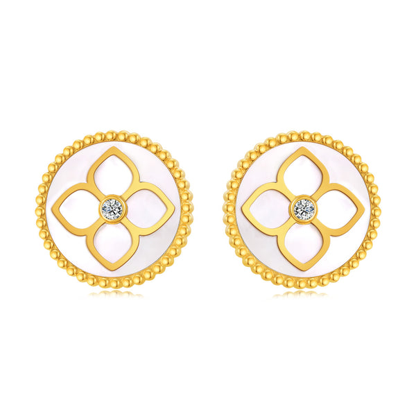 Ameera / Earrings Pearl Gold