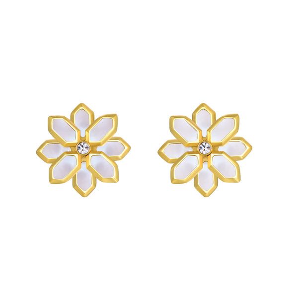 Lotus / Earrings Pearl Gold