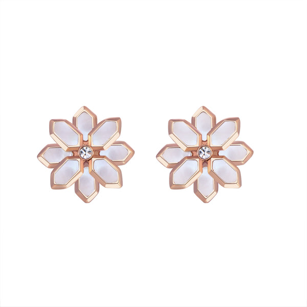 Lotus / Earrings Pearl Rose Gold