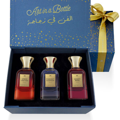 Midnight Blossom / Amber Leather / Desert Rose Parfum Gift Set