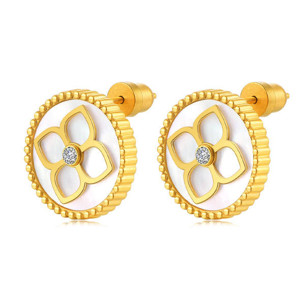 Ameera / Earrings Pearl Gold