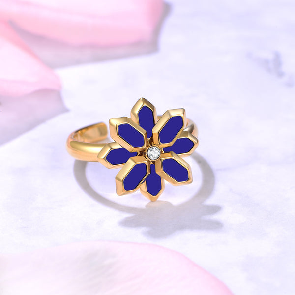 Lotus / Ring Blue Gold